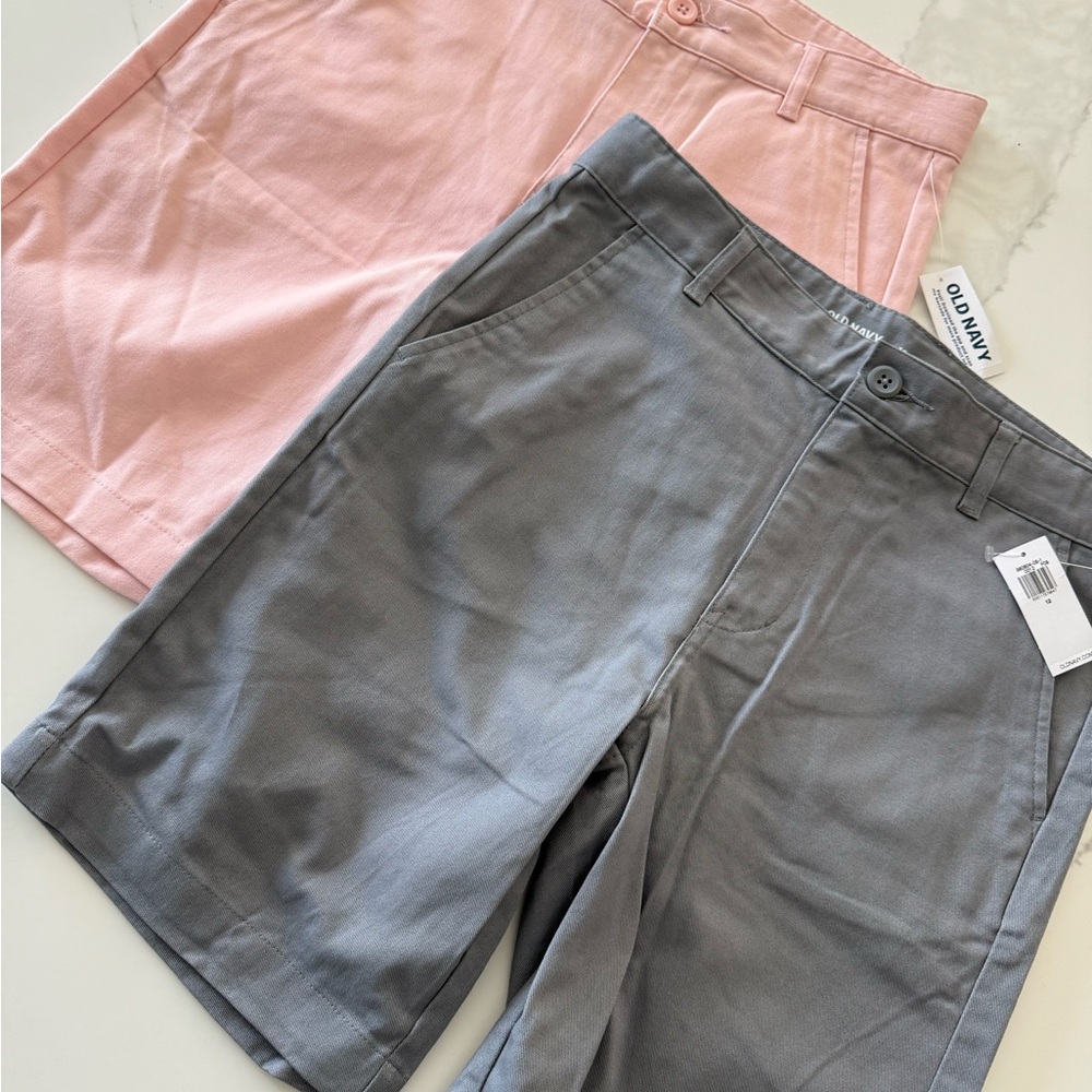 Old Navy Kids Shorts in Soft Pink and Classic Gray